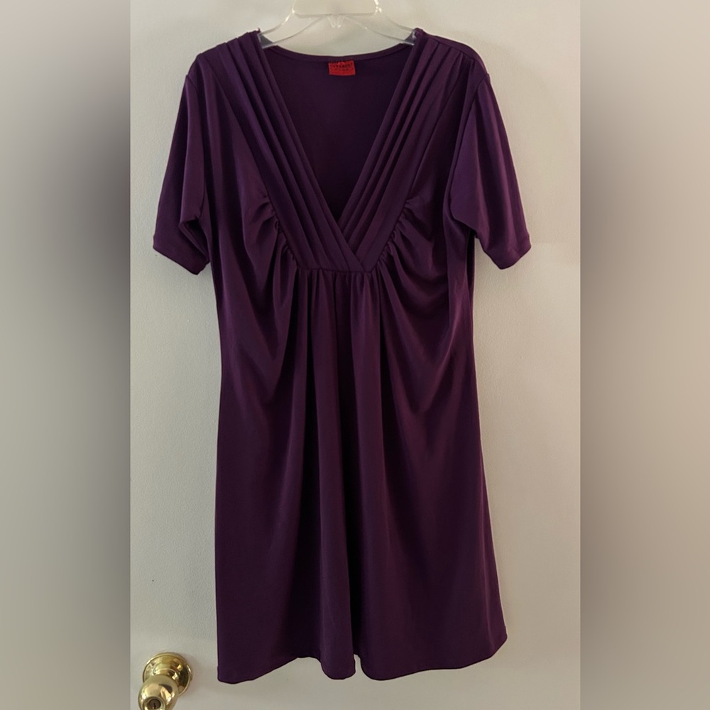 Purple V-Neck Tunic Size M